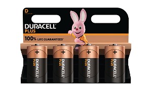 Duracell Plus D Size 4 Pack