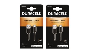 Duracell 1m+2m USB-A to Lightning Cable